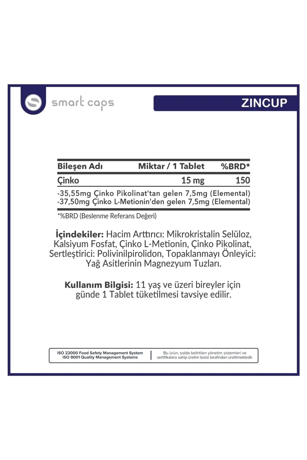 Smartcaps Zincup 60 Tablet