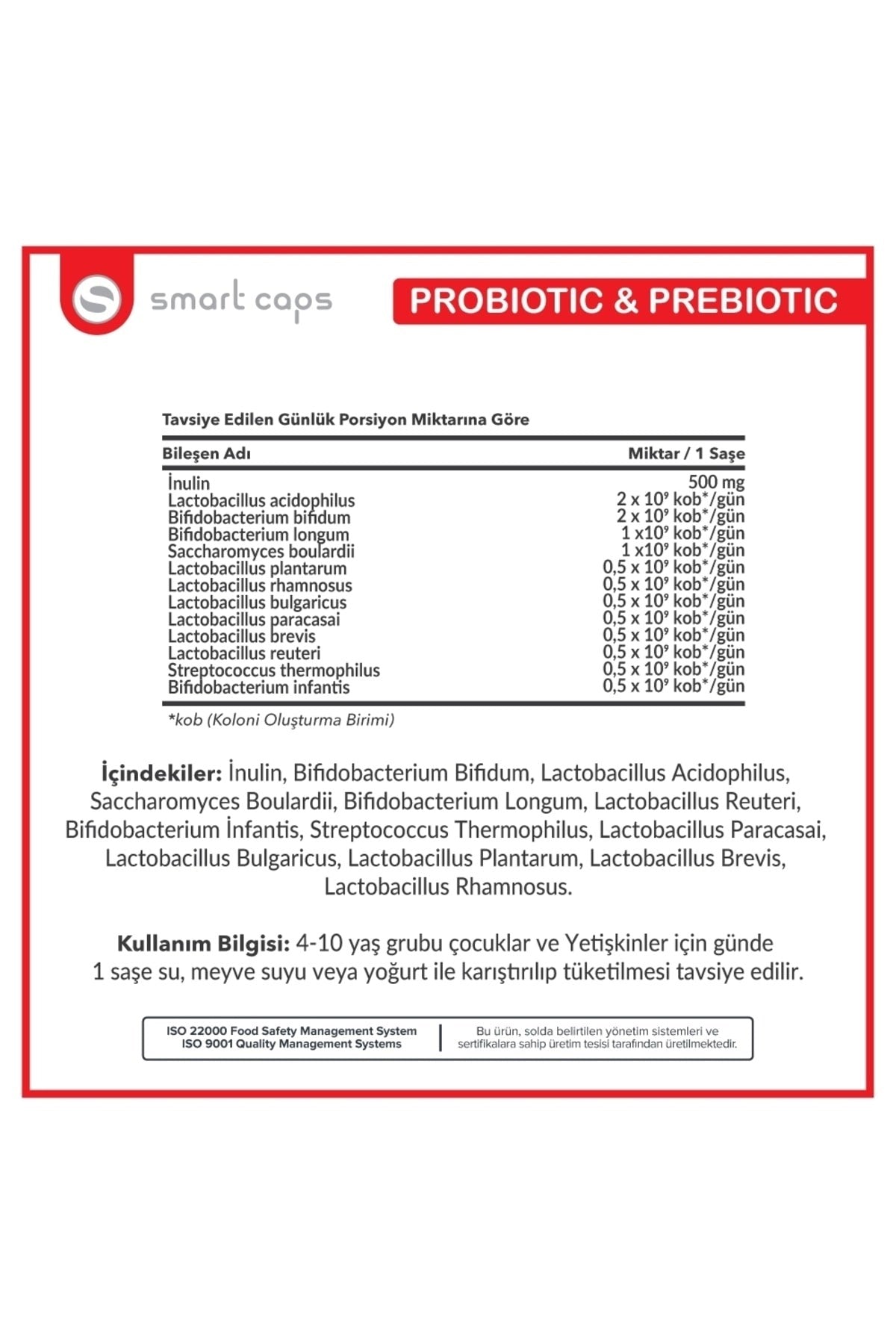 Smartcaps Probiyotik 30 Saşe
